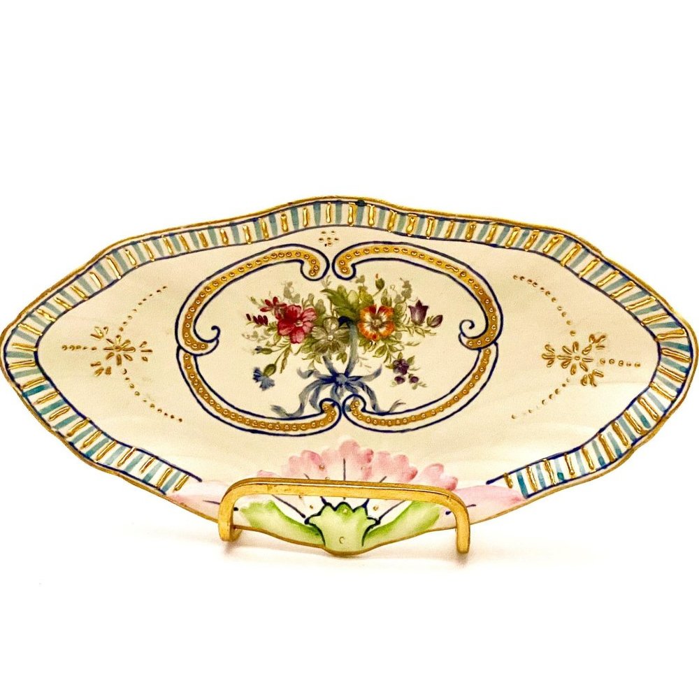 Very delicate porcelain trinket plate/candy plate/